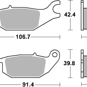 Zamów dziś SBS KLOCKI HAMULCOWE KH343 STREET STANDART CERAMIC YAMAHA MW 125 TRICITY ‘14-‘19 KOLOR CZARNY TYŁ