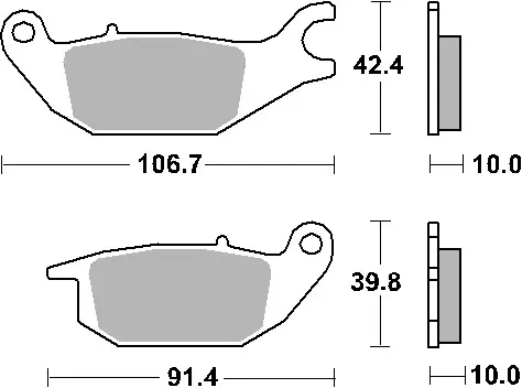 Zamów dziś SBS KLOCKI HAMULCOWE KH343 STREET STANDART CERAMIC YAMAHA MW 125 TRICITY ‘14-‘19 KOLOR CZARNY TYŁ