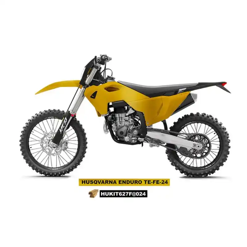 Zamów dziś UFO KOMPLET PLASTIKÓW (FULL KIT) Z OSŁONAMI TELESKOPÓW (AMORTYZATORÓW) HUSQVARNA TE 150 / 250 / 300 ‘24- ‘25, FE 250 / 350 / 45