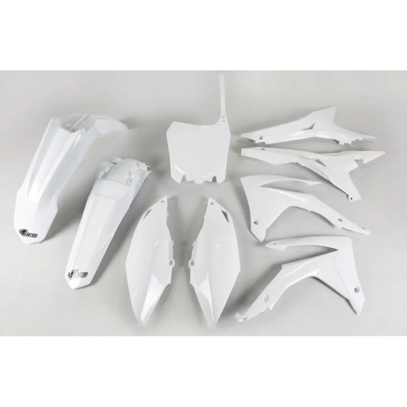 Bestseller UFO KOMPLET PLASTIKÓW HONDA CRF 250R ‘14-17, CRF 450R ‘13-16 Z OSŁONAMI FILTRA POWIETRZA KOLOR BIAŁY