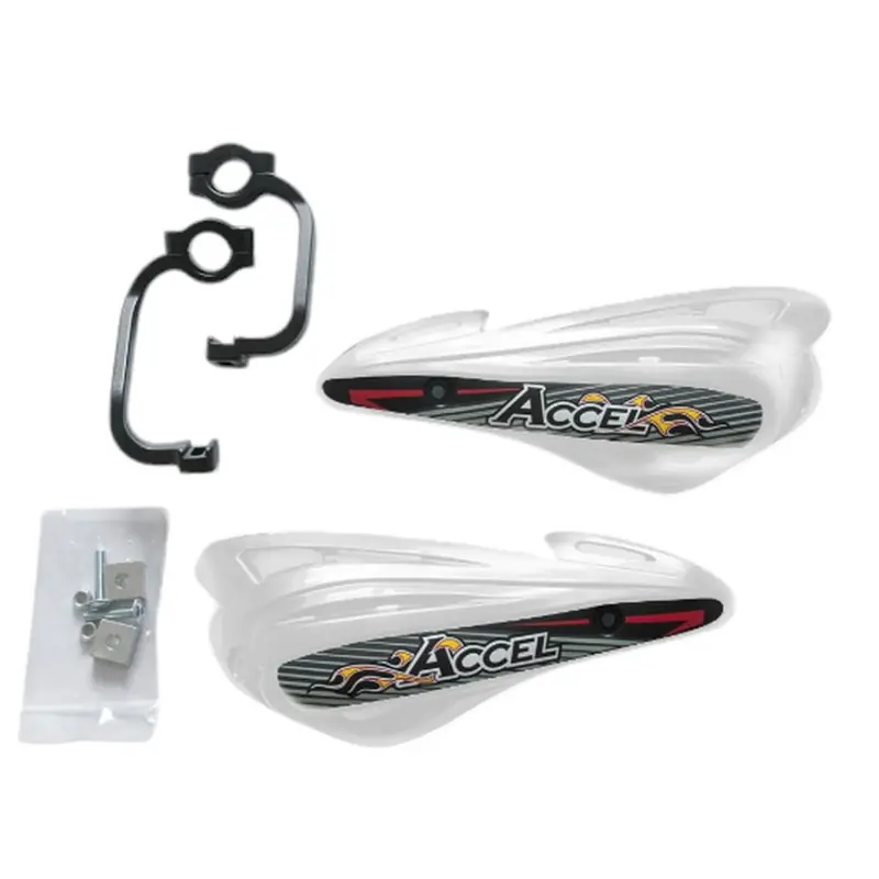 ACCEL OSŁONY RĄK (HANDBARY) Z MOCOWANIEM ALUMINIOWYM MX (22+28MM) (ALU-CZARNY, PLASTIK-BIAŁY) Kup teraz