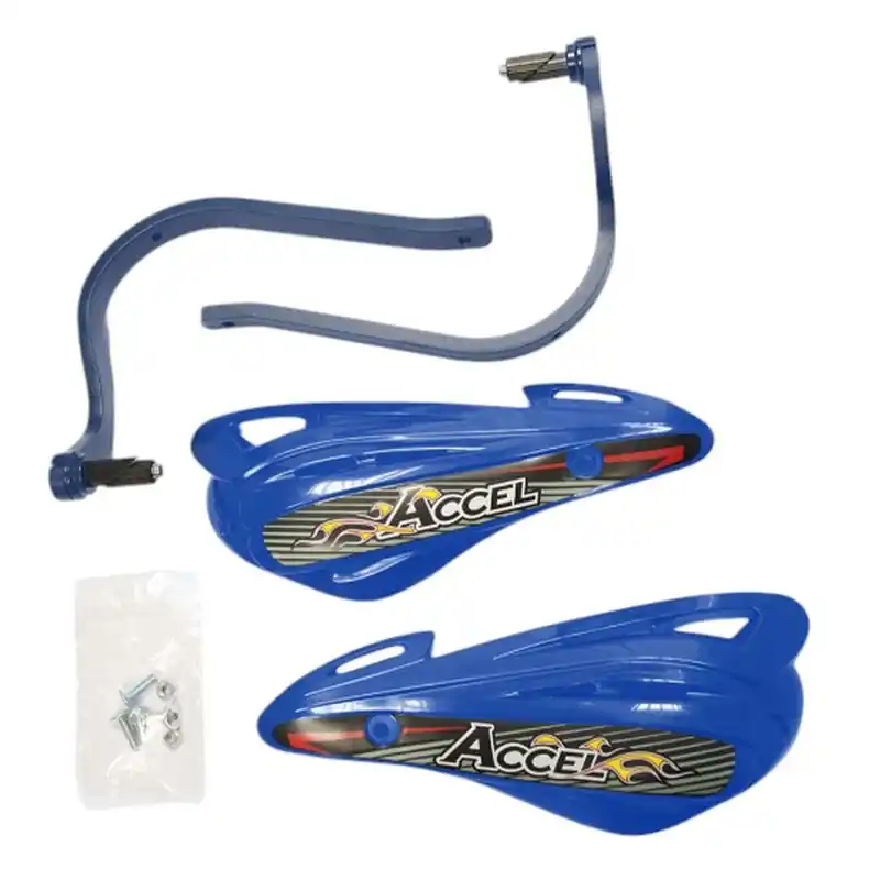 ACCEL OSŁONY RĄK (HANDBARY) Z MOCOWANIEM ALUMINIOWYM ATV (22+28MM) (ALU-NIEBIESKI, PLASTIK-NIEBIESKI) Bestseller