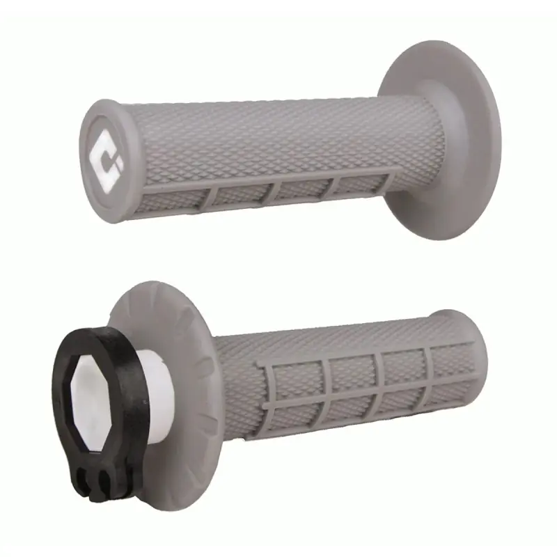 Tani ODI MANETKI OFF ROAD HALF WAFFLE MX V2 LOCK-ON GRIP KOLOR SZARY