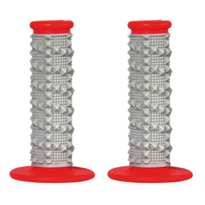 Ograniczona ilość SCAR RACING MANETKI OFF-ROAD (22+25MM) Z WYPUSTKAMI DWUSKŁADNIKOWE KOLOR SZARY/CZERWONY